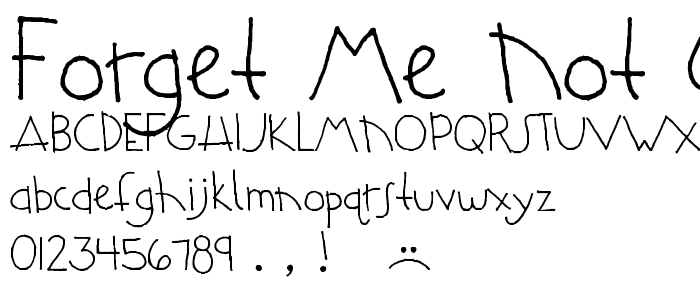 Forget Me Not Girl font